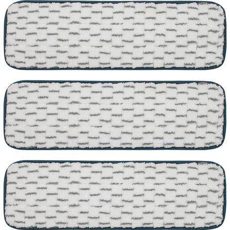 Lot de 3 serpillères de rechange durables et réutilisables pour serpillère électrique Lavables durables et rentables（Tout gris） (1/5)