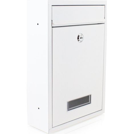 Mini Briefkasten Wandbriefkasten erweiterbar zur Briefkastenanlage Weiß (1/5)
