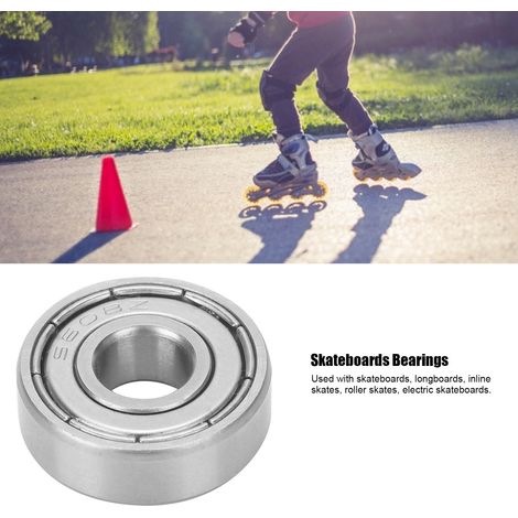 10 roulements à billes en acier inoxydable S608Z 8x22x7mm pour pièces de longboards et patins à roulettes (1/5)