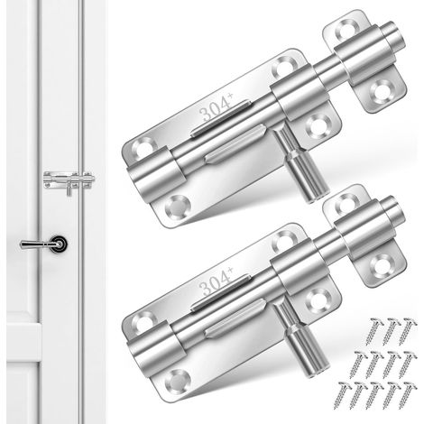 2 Verrous Coulissants de Sécurité pour Porte (1/5)