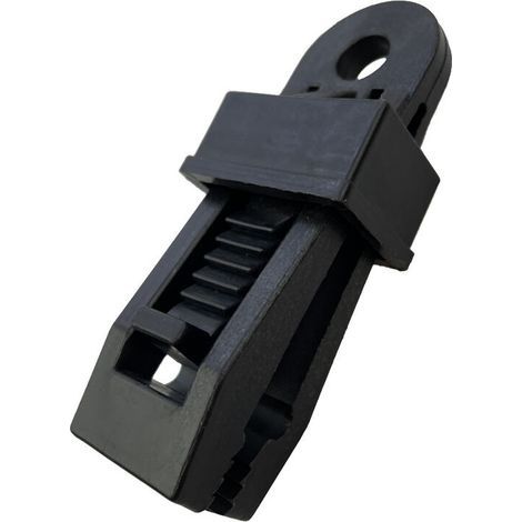 40-Piece Plastic Tent Tarp Clips - Multi-Purpose Plastic Tent Tarp Clips Snaps for Tarps, Awnings and Covers, Tents, Outdoor Camping, Caravans, Canopies - Black (1/5)