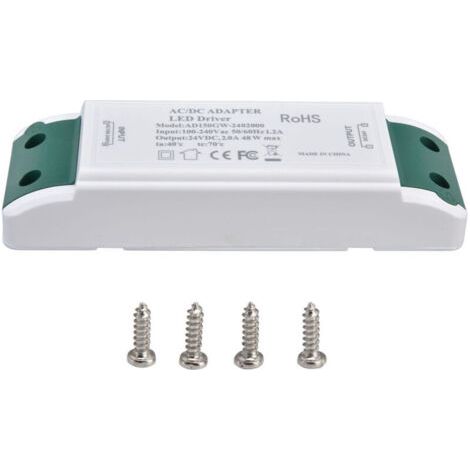 Eosnow Transformateur LED 24 V DC 2 A 48 W pilote d'alimentation LED à courant constant pour la maison et le bureau AC100-240 V (1/4)