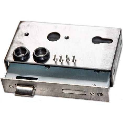 Boîte de serrure 40mm, serrure de boîte avec serrure galvanisée pour le soudage, pour porte de jardin, portail de cour (1/3)
