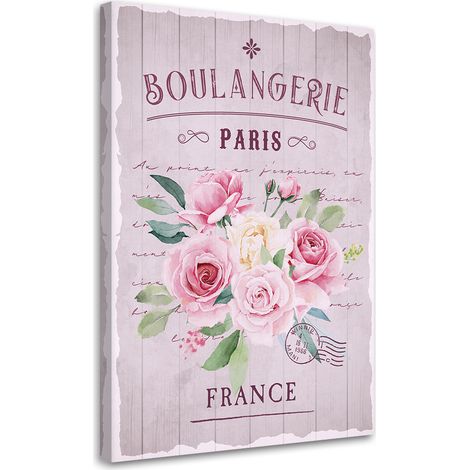 Tableau sur toile Bouquet de roses vintage 60x90 (1/5)