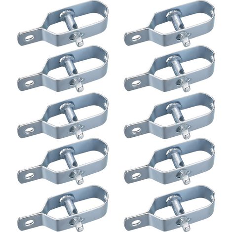 10 Stück Drahtgeflechtspanner, Zaunspanner, Stacheldrahtspanner, Seilspanner-Verbindungsset für Spanndraht (Silberfarbe)
