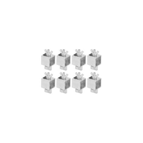 Pince de soudage bout à bout en alliage d'aluminium, couleur argent, Kit de pinces papillon pour soudage de panneaux de carrosserie automobile, 8 pièces (1/5)