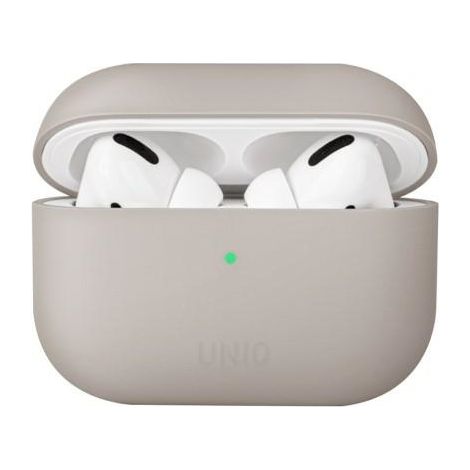 Étui en silicone UNIQ Lino pour AirPods Pro beige/beige ivoire (1/4)