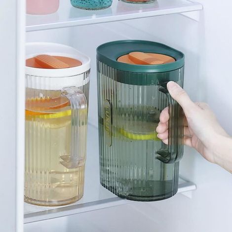 Carafe À Eau - Conteneur Réfrigérateur Pour Été - Avec Couvercle - 2 L (1/4)
