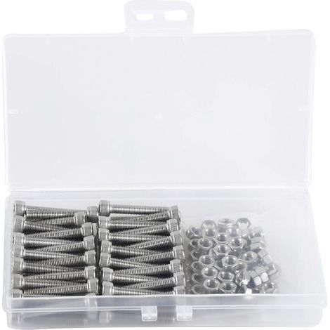 M6x30mm Acier Inoxydable 304 Pièces Mécaniques Bouton à Tête Hexagonale Socket Tête Câble Boulons Vis Avec écrous(Boulon 30PCS, écrou 30PCS) (1/5)