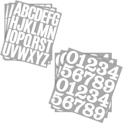 White Vinyl Letterbox Numbers for Outdoor Mailbox (1/5)
