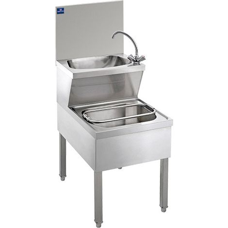 Lave-mains combiné, avec vidange, 500x700 mm - VIRTUS