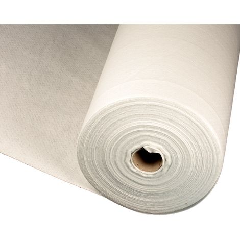 Moncoffrage – Géotextile blanc 100g/m2 – Rouleau 2x25m (50m2) – Imputrescible et perméable – Pour stabilisation et filtration des sols