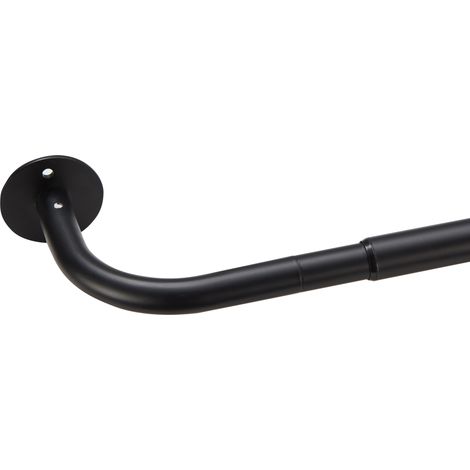 Tringle à rideau extensible 120-210 cm – Couleur noir – Installation murale pour occultation totale – Pour fenêtres de différentes largeurs (1/5)