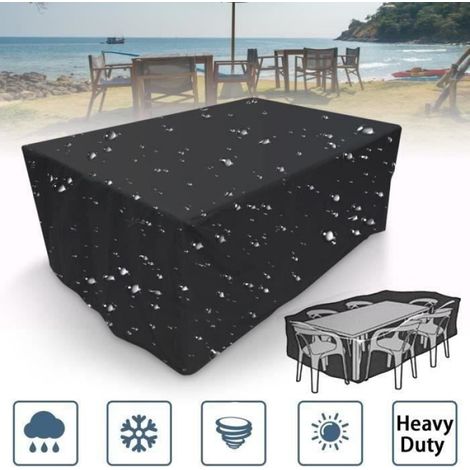 Housse de protection pour salon de jardin table - - 180 120 74cm (1/4)