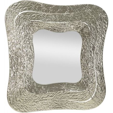 Specchio da parete Mauro Ferretti Aury argento 74x79 cm metallo