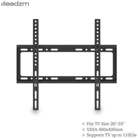 Support TV Mural fixe pour Ecran plat 26-55" de Télévision LED - LCD - Plasma, VESA 400400 mm, Charge Maximale 50 kg (1/3)