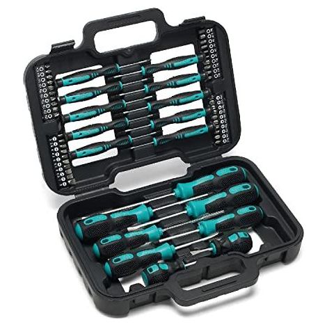 Prodotti-bulk Kit de destornilladores multiusos plateado 58 piezas