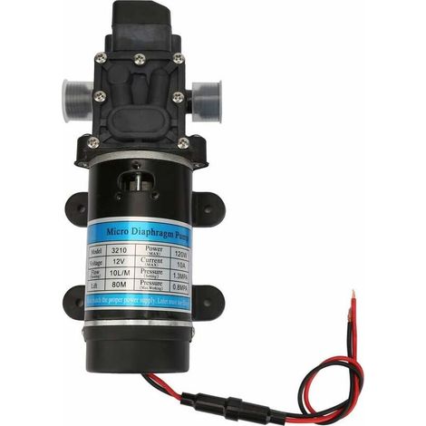 Pompe à membrane Pompe à eau 12V/24V 80W Pompe auto-amorçante Pompe d'aspiration à engrenage Construction résistante à la corrosion 12V 3210YD-12-120FS (1/5)