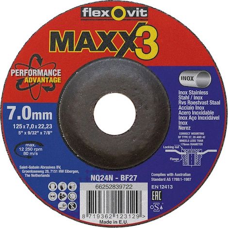 Meule à ébarber MAXX 3 - Ø 230 mm - Épaisseur 7 mm - FLEXOVIT