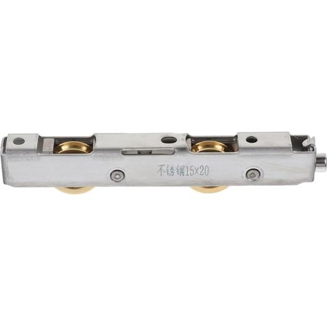 Roulette de Porte Coulissante en Acier Inoxydable Roulement Double en Cuivre pour Baie Vitrée Aluminium Galet de Remplacement Silencieux Poulie Fenêtre Coulissante 1 Pièce