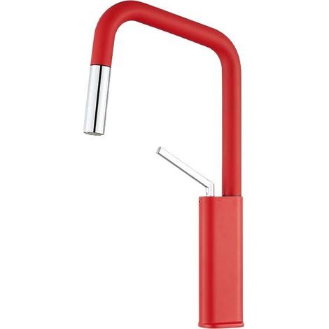 Küchen-Robinet, erweiterbar bei variabler Temperatur, für Waschbecken, Gemüse und Gemüse, Design Rouge –