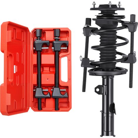 VEVOR Compresseur Ressort Amortisseur pour Voiture 2PCs, Outil de Compression de Jambe de Force Pression 1,2 T, Tendeur de Ressort Helicoïdaux avec Portee de 265 mm, Adapte aux VUS, Camions, Voitures (1/5)