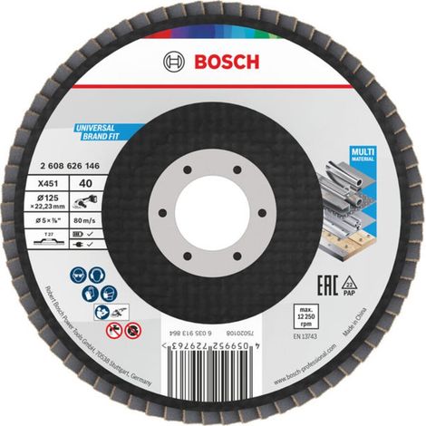 Bosch X451 Fächerschleifscheibe 125mm,T27,K40 (1/4)