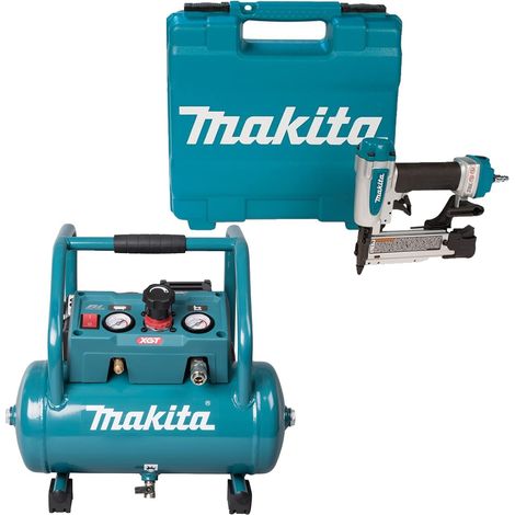 Makita AC001GZ 40V Max Cordless Air Compressor Pneumatic 23g AF353 Pin Nailer (1/5)