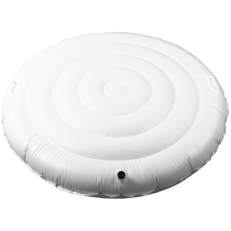 BUNTHAUS Couverture de bain à remous gonflable en PVC, ronde de 5,4 pieds, pliable, protection contre les débordements de pluie, couvercle à économie d'énergie pour l'extérieur (1/5)