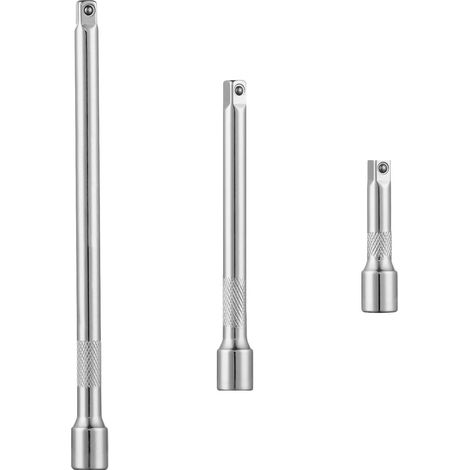 3 Pièces Rallonge Cliquet 3/8, 75 mm, 150 mm, 200cm, Extension de clé à Douille, Rallonge de Cliquet en Acier au Chrome Vanadium, Pour écrou dynamique, cliquet, clé à cliquet (1/5)