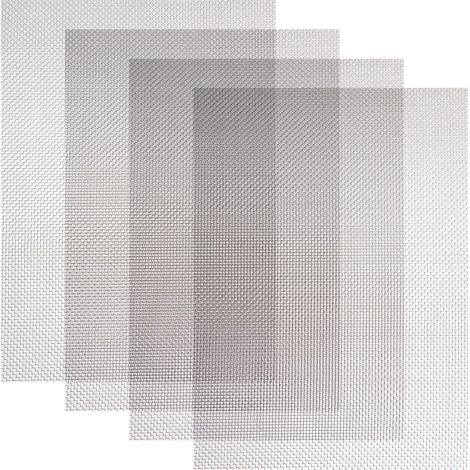 4 Pièces Grille Métallique, Acier Inoxydable 304, Maille 20, 300x210mm, Pour Ventilation Et Filtration Anti Insecte