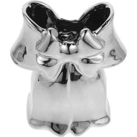 Vase Céramique Nœud Élégant Contenant Porcelaine pour Fleurs Séchées Décoration Minimaliste pour Salon Bureau et Étagère (1/5)