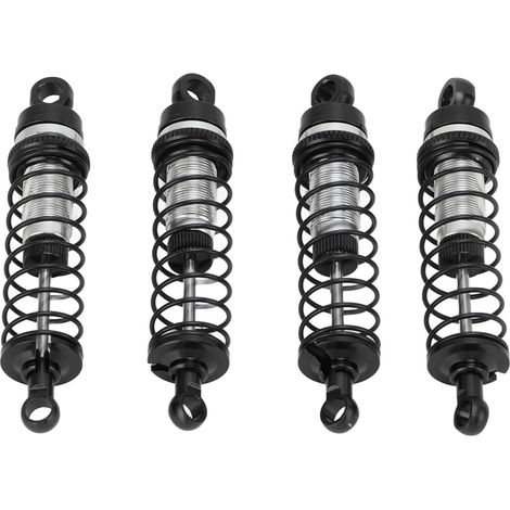 Amortisseurs Avant Arrière en Alliage d'Aluminium Noir pour Modèles RC 1/18 Traxxas Latrax Teton (1/5)