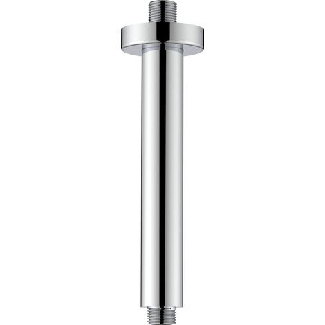 Braccio doccia a soffitto tondo 20 cm con fissaggio rinforzato