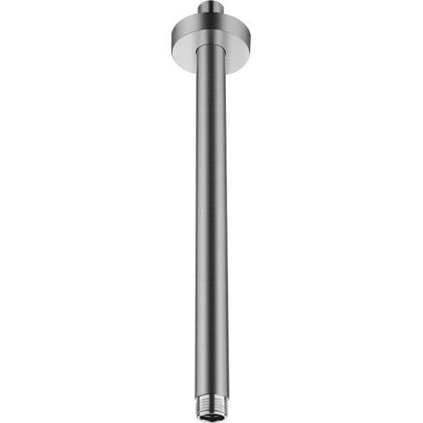 Brausearm Wandarm Duschkopfarm Deckenanschluss Grau gebürstet 1/2" 30 cm (1/2)