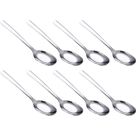Cuillère À Soupe - Acier Inoxydable - Finition Miroir - Lavable En Lave-vaisselle - Pour Maison Et Restaurant - Lot De 8 (1/5)
