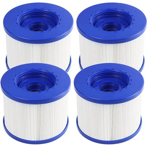 Pack of 4 replacement pool filters, 104mm screw-in filter cartridge, for Clever Spa, Aquaparx, Aqua Spa, Costway, All Seasons, GoPlus, Wido, etc. (1/5)
