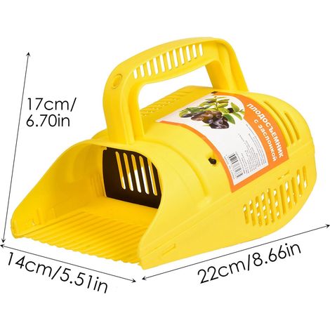 Râteau À Baies - Peigne Intégré Et Poignée Ergonomique - Pour Myrtilles, Airelles Et Canneberges - Capacité 800 À 900 Baies - 1 Pièce (1/5)