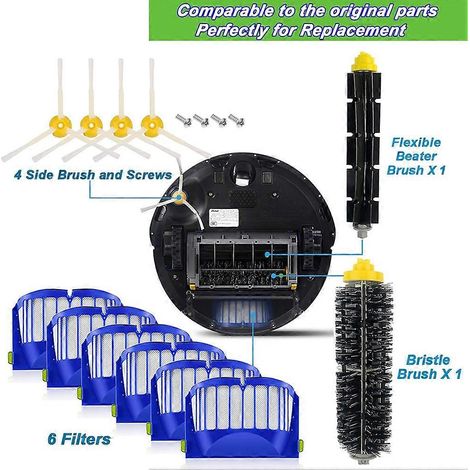 Pièces de rechange pour iRobot Roomba 600, 671, 664, 615, 690, 691 et 694 accessoires pour la série iRobot Roomba 600. (1/5)