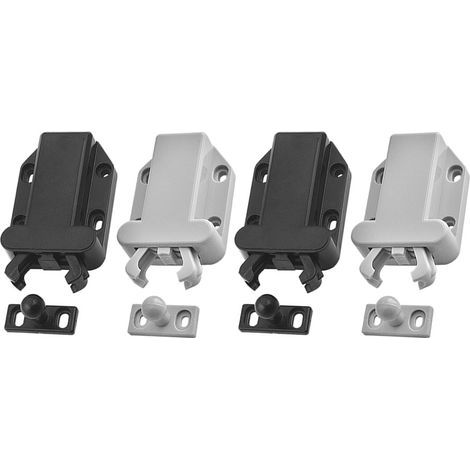 4 Pieces Wardrobes Cabinets Cabinet Closure Kitchen Locking Plastic (1/5)