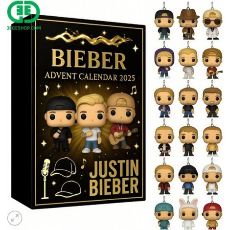 Neuer Justin Bieber Weihnachtsanhänger aus Acryl in einer Überraschungsbox für den Weihnachtsbaum (1/5)