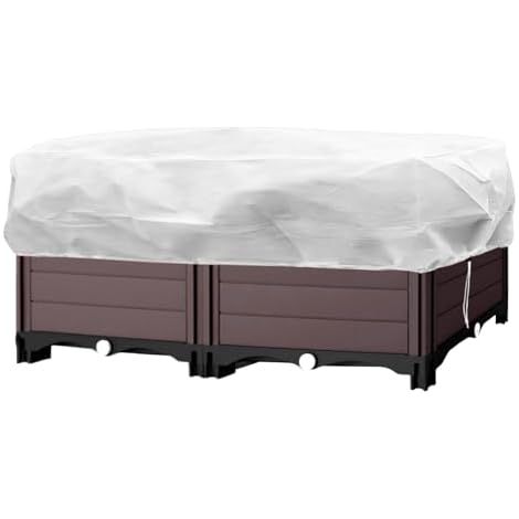 Bâche anti-gel pour d'extérieur, 150 x 40 45 cm, Housse hivernale réutilisable en tissu non tissé jardinières extérieures - (1/5)