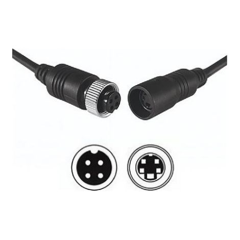 Réduction pour caméra côté moniteur brigade DAC-007 4 broches / mini DIN 4 broches (1/2)