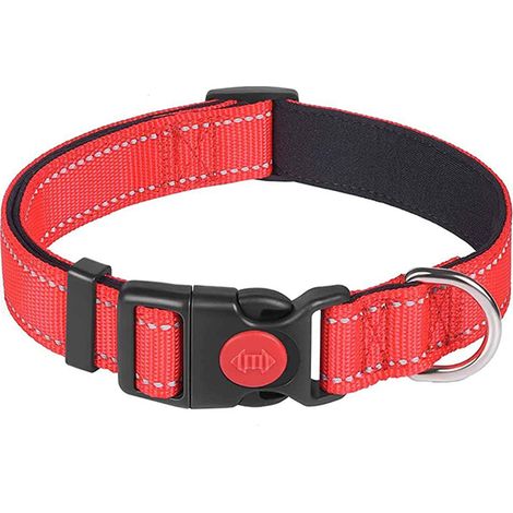 Collier réfléchissant pour chien avec boucle de sécurité, collier en nylon réglable pour chiot (1/5)