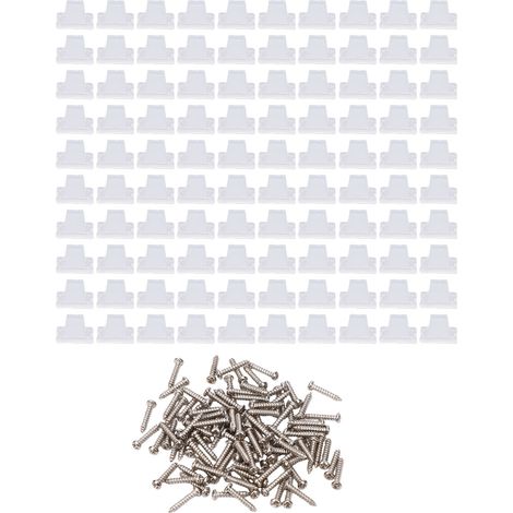 Clips de montage de bande LED, supports de lumière en corde néon étanches pour bandes de 5 à 6mm, 100 câbles (1/5)