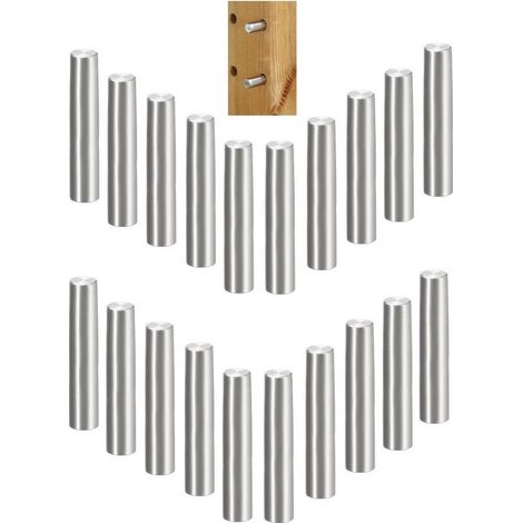 20x taquet étagère universel acier tenon 5mm x 24mm – Support meuble placard armoire – Pour rangée de trous 5mm (1/2)