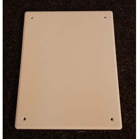 Couvercle rectangle 196x152mm plastique blanc à vis pour boite d'encastrement WBOX