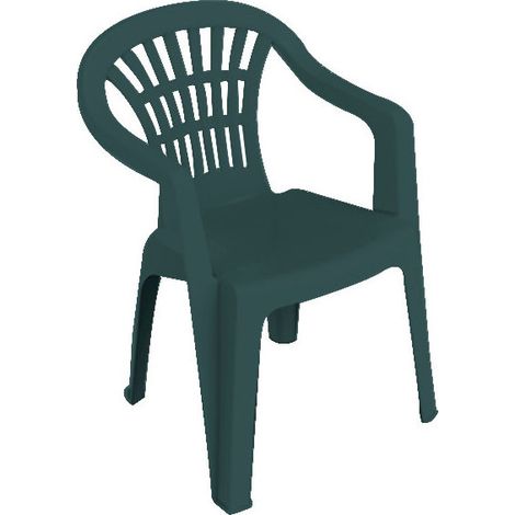 Silla de resina con brazos Lyra verde Progarden