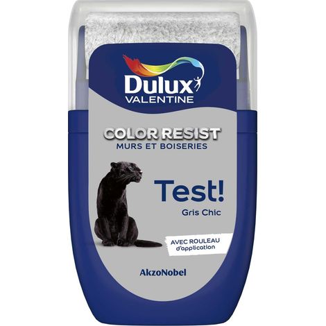 Testeur couleur Gris Chic 30 mL - Peinture Color Resist - Dulux Valentine