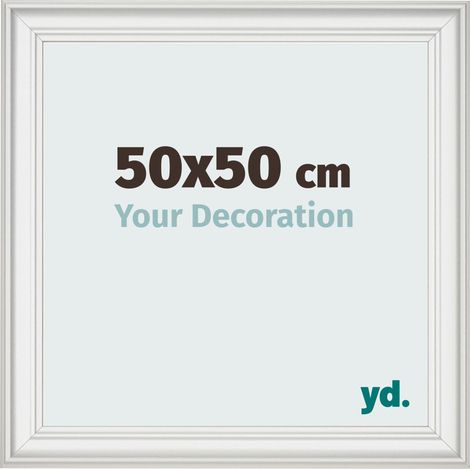 yd. - Cadre photo 50x50 - Blanc Patine - MDF - Lazio